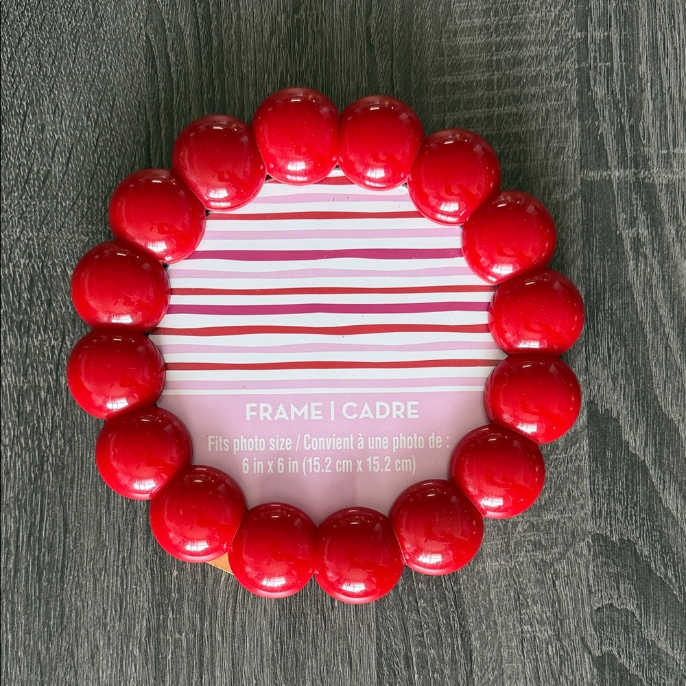 Round Bubble Photo Frame - Bright Red